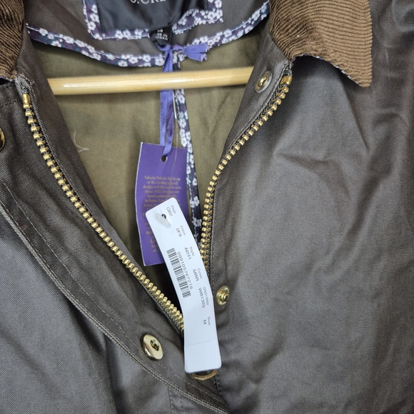 J. Crew Olive Green Jacket with Brown Collar - Picture 4 of 14